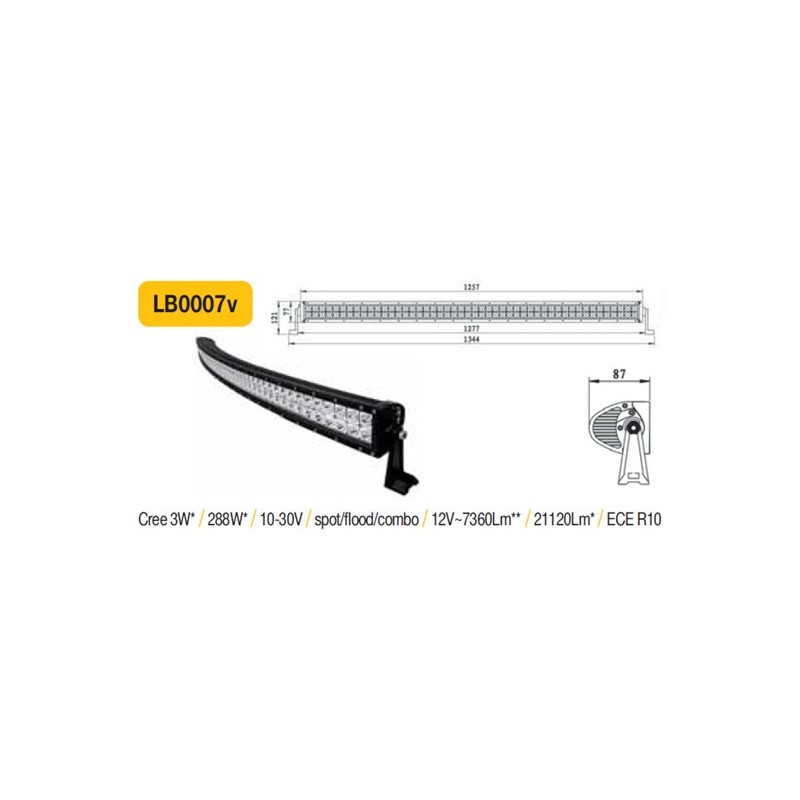 LED bar / beacon curved 1344mm