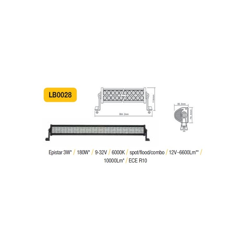 LED bar / beacon 864mm
